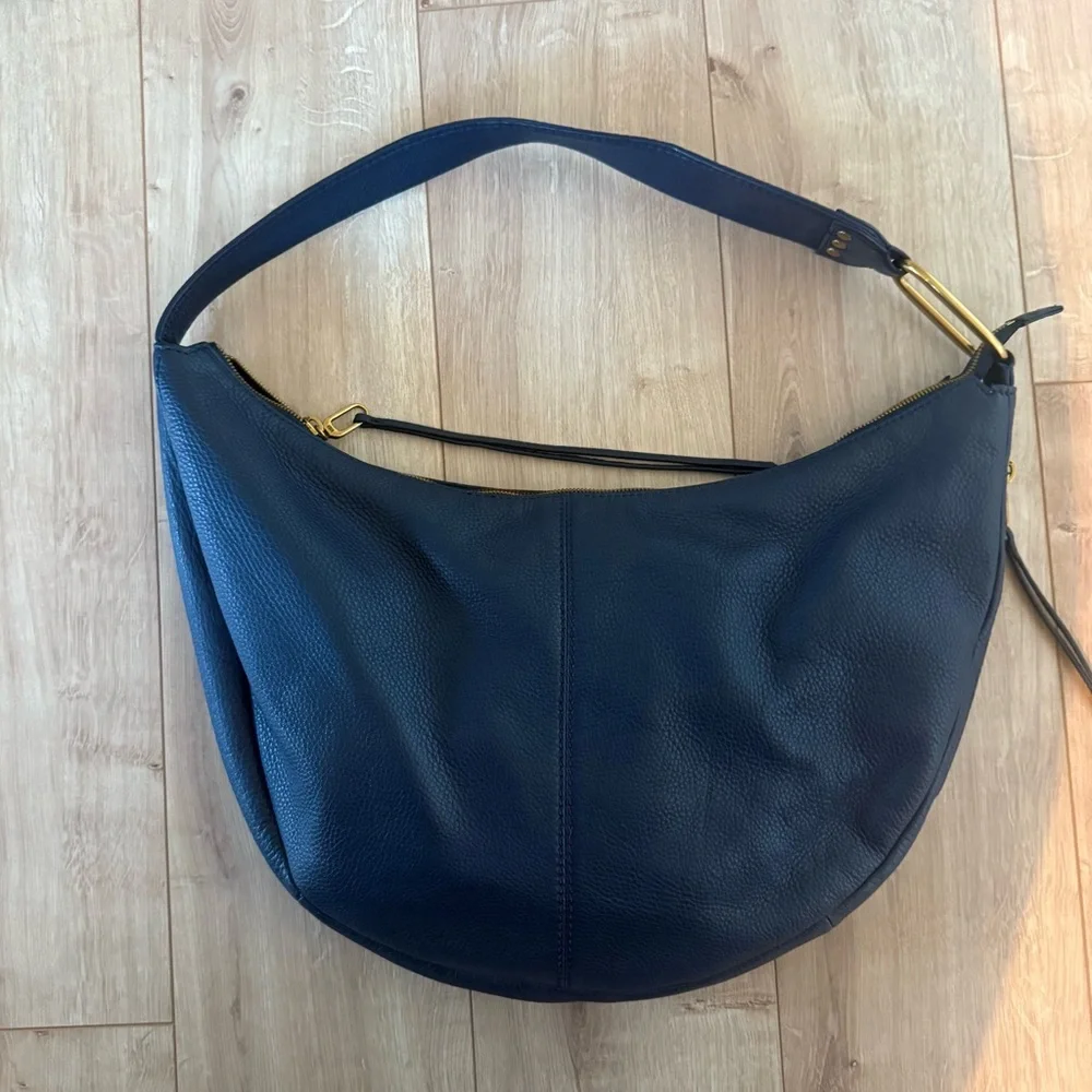 Navy Leather Hobo Purse - Picture 7 of 11